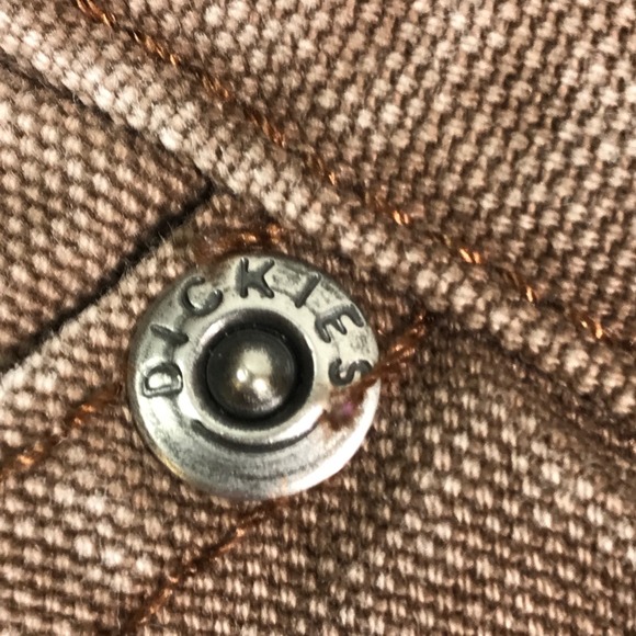 Vintage Dickies Carpenter Jeans 42x32 Brown Canvas Cotton Baggy Hip Hop Skater - Picture 12 of 13